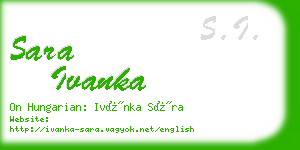 sara ivanka business card